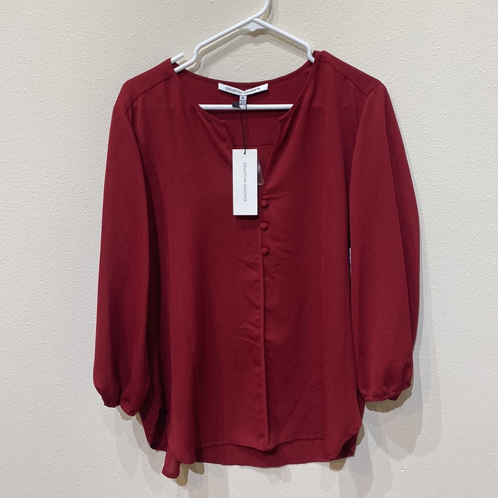 Nordstrom Rack Ruby Faux-Button Top - Picture 2 of 5